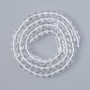 Beads Mountain Crystal natural stone faceted cube, diameter 4.5 mm, length 39 cm on a thread