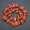 Thread of natural Aventurine beads 'Golden Sand' — needle-shaped chips, size 20x6 mm, length 40 cm +