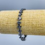 Hematite Cross Bracelet, 8x8x3 mm diameter +/-, length 18 cm (stretch)